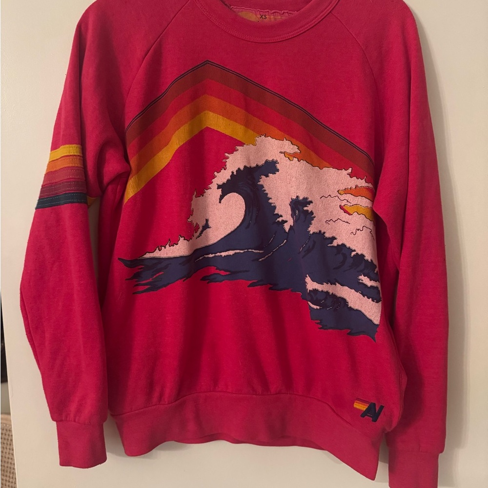 RARE Aviator Nation Mountain Wave Crewneck Sweatshirt
